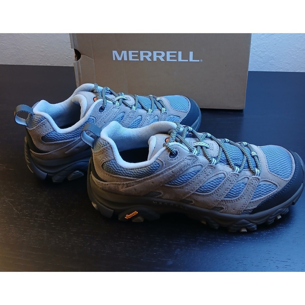 Merrell Moab 3 Womens Hiking Shoes Smoke Grey Blue J035896 Vibram Sole Size 8
